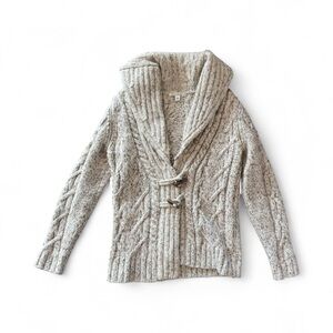 Banana Republic shawl collar toggle-front cardigan sweater.